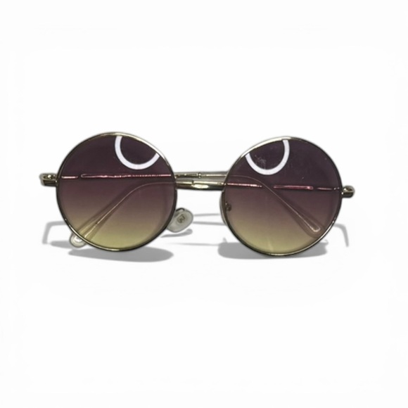 Accessories - Groovy Round Gradient Sunglasses | Purple to Yellow